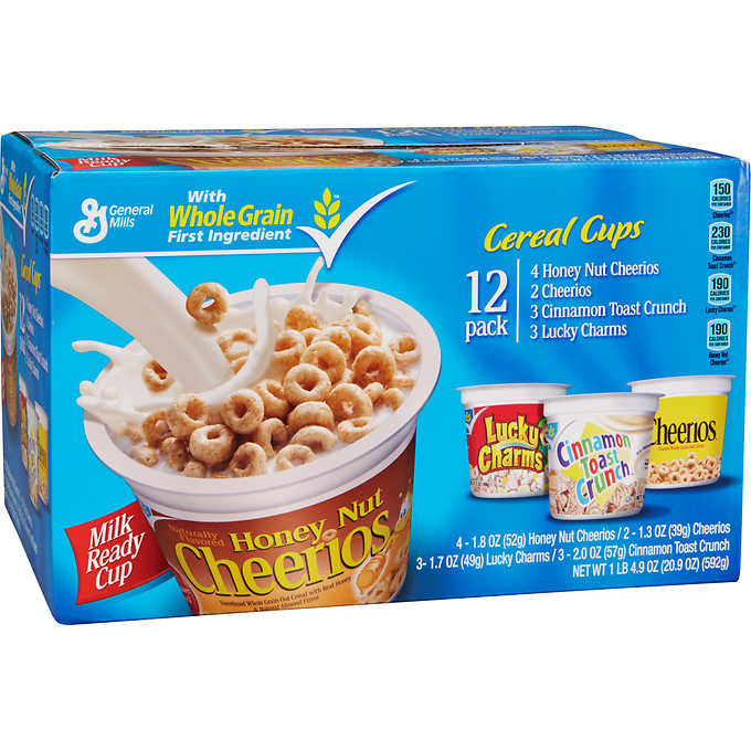 General Mills Cereal Cups Vty 12ct (LC/HNC/CTC/C)
